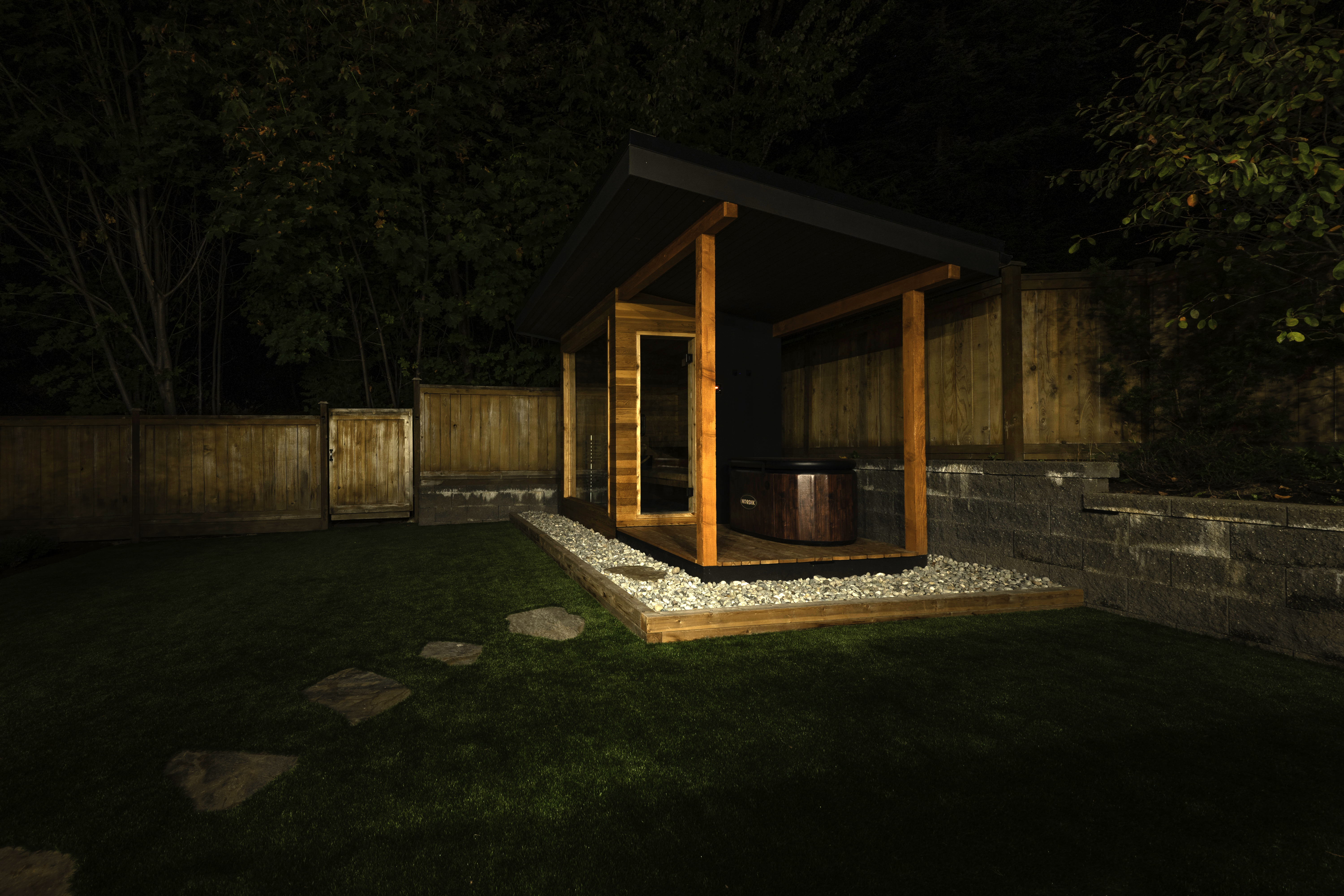 Bluebird Project – Landscape Lighting with Balance and Harmony - Sauna & Deck Integration