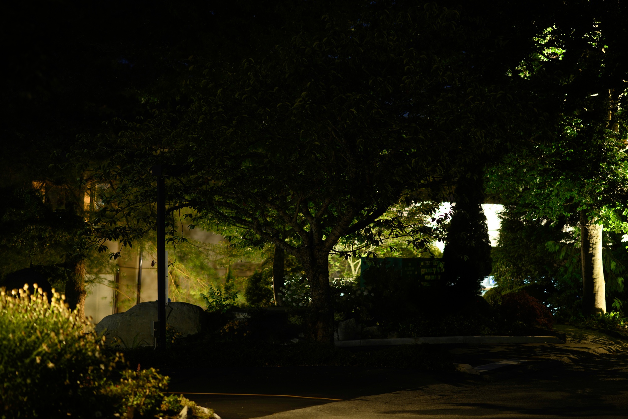 Before - Strata Sign & Rock Wall Lighting – Common Area, Maple Ridge