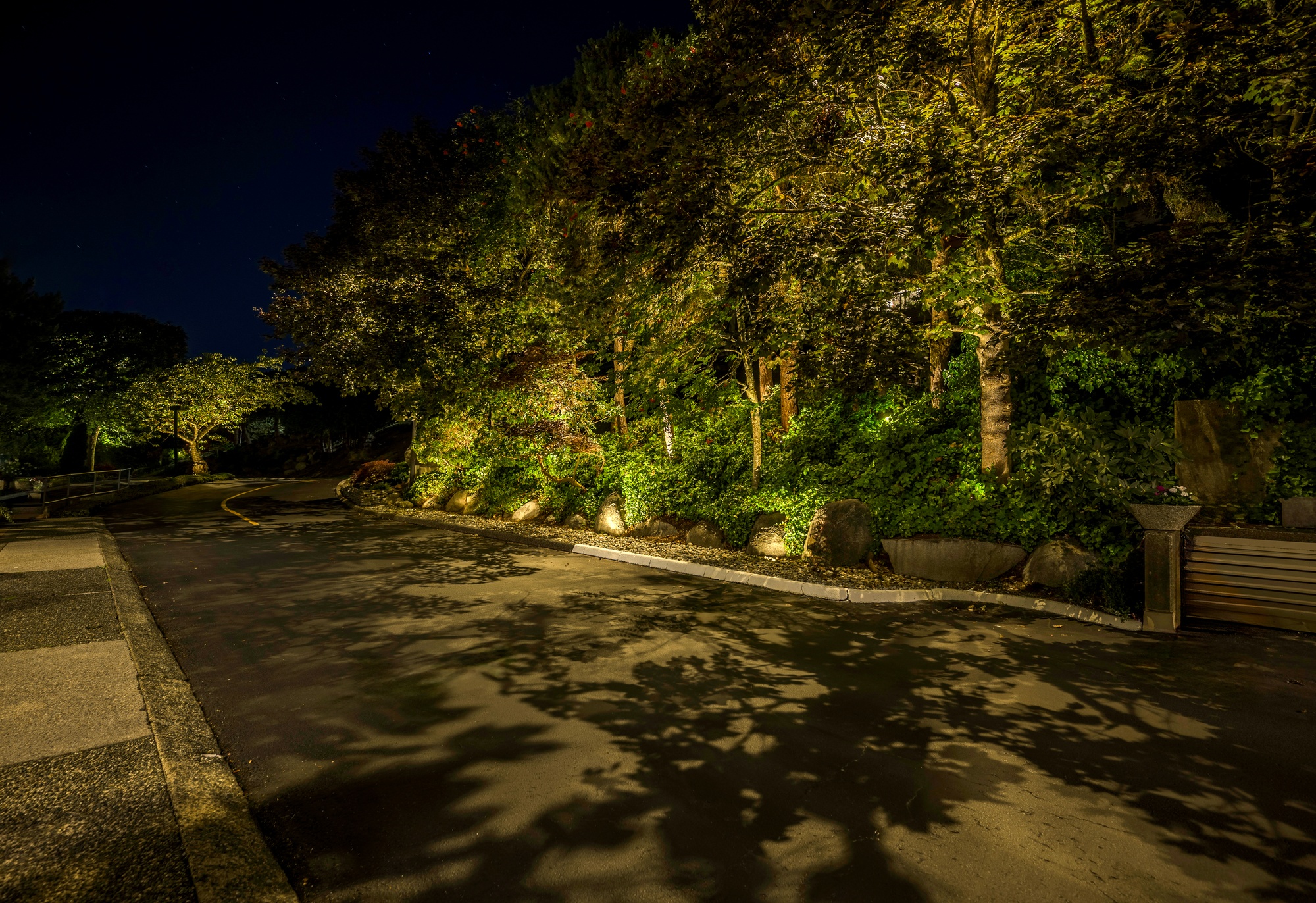 After - Strata Sign & Rock Wall Lighting – Common Area, Maple Ridge