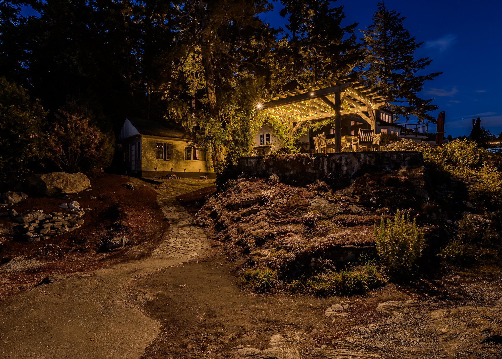 Eagle Island Waterfront Landscape Lighting Project - Why Professional Landscape Lighting Matters
