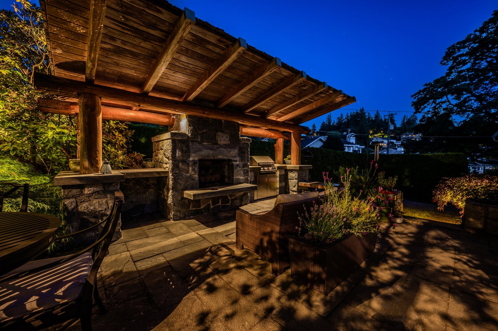 Tree Uplighting & BBQ Area Lighting – Wellington Avenue, West Vancouver - Copy of Copy of borealandscapelighting July2025 05