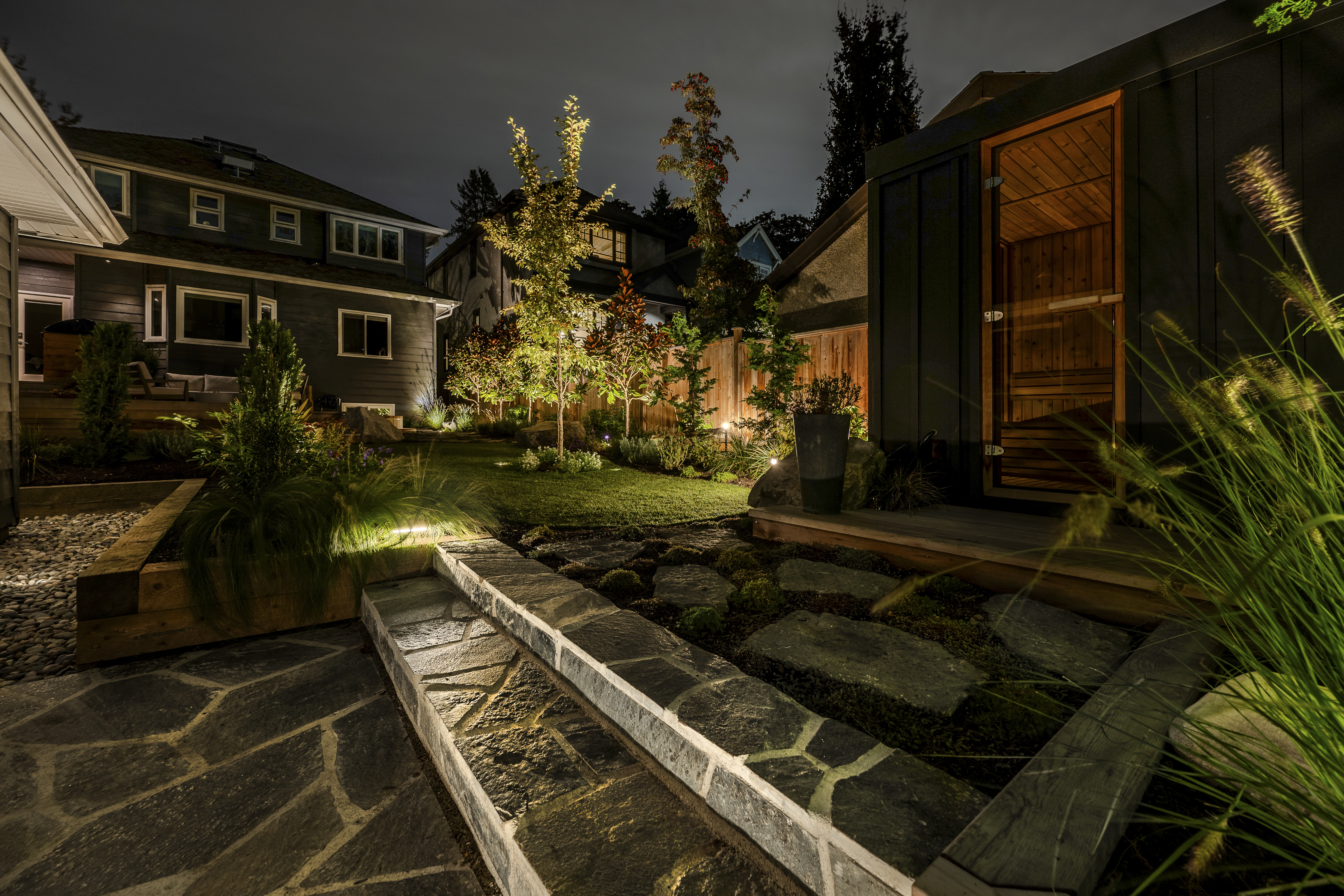West King Edward Avenue Landscape Lighting – Vancouver Custom Residence - BLL5 18