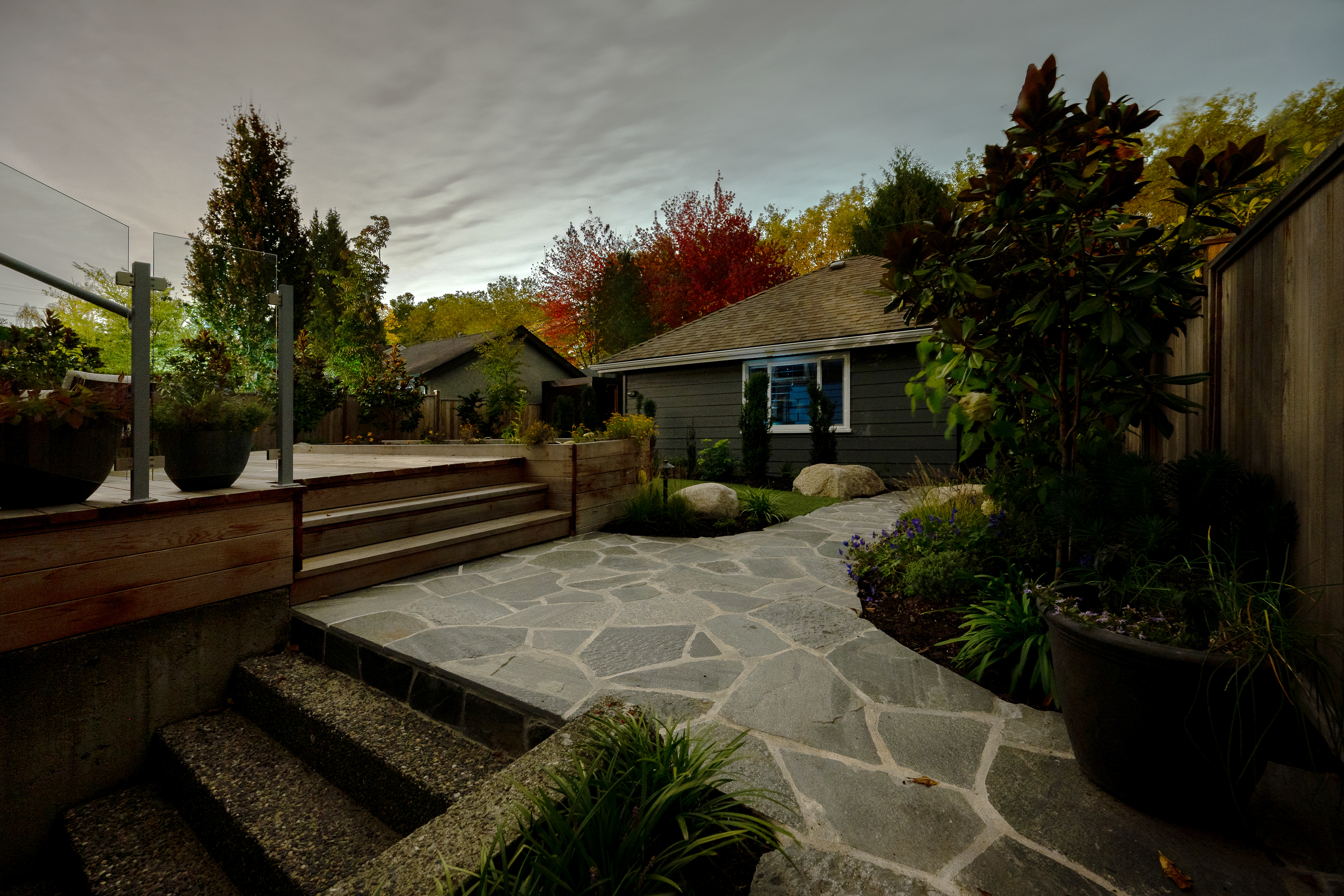 Before - West King Edward Avenue Landscape Lighting – Vancouver Custom Residence