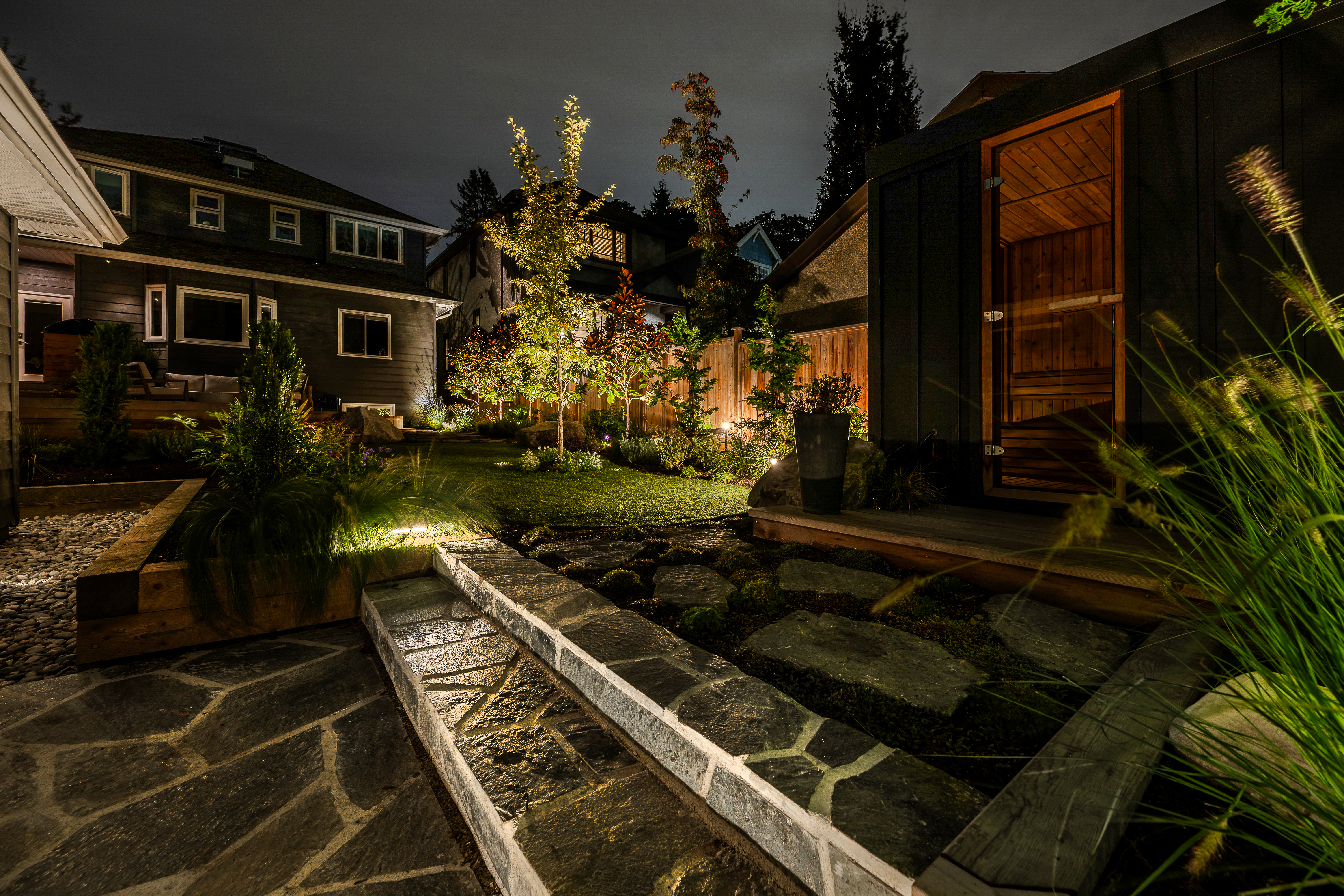 Before - West King Edward Avenue Landscape Lighting – Vancouver Custom Residence