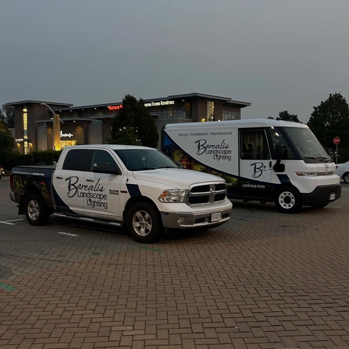 Borealis Landscape Lighting team truck